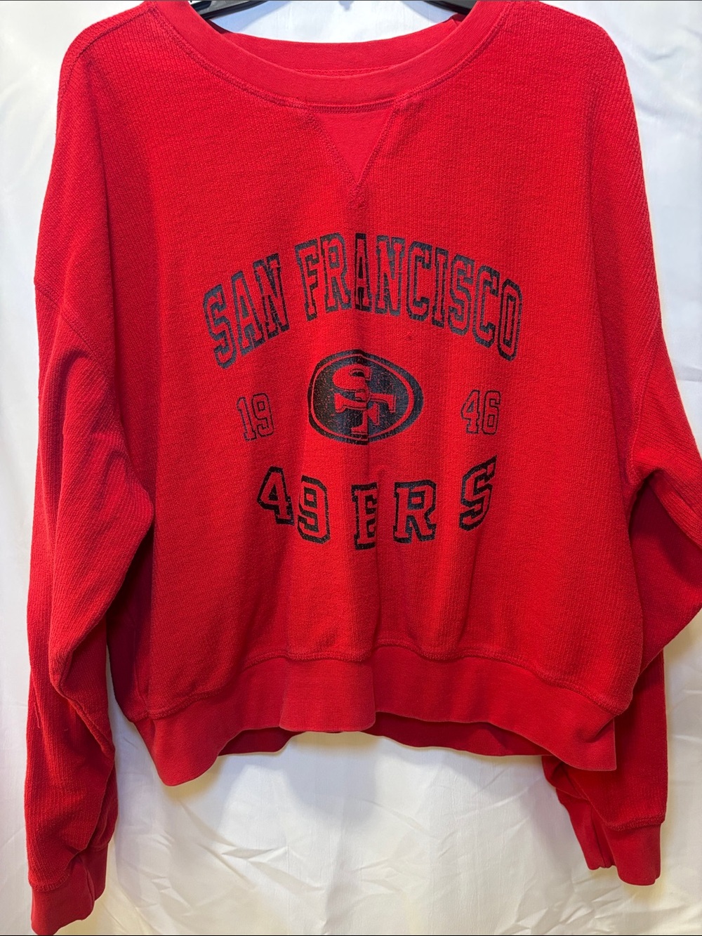 San Francisco 49ers Red Crewneck Sweatshirt - Team Logo